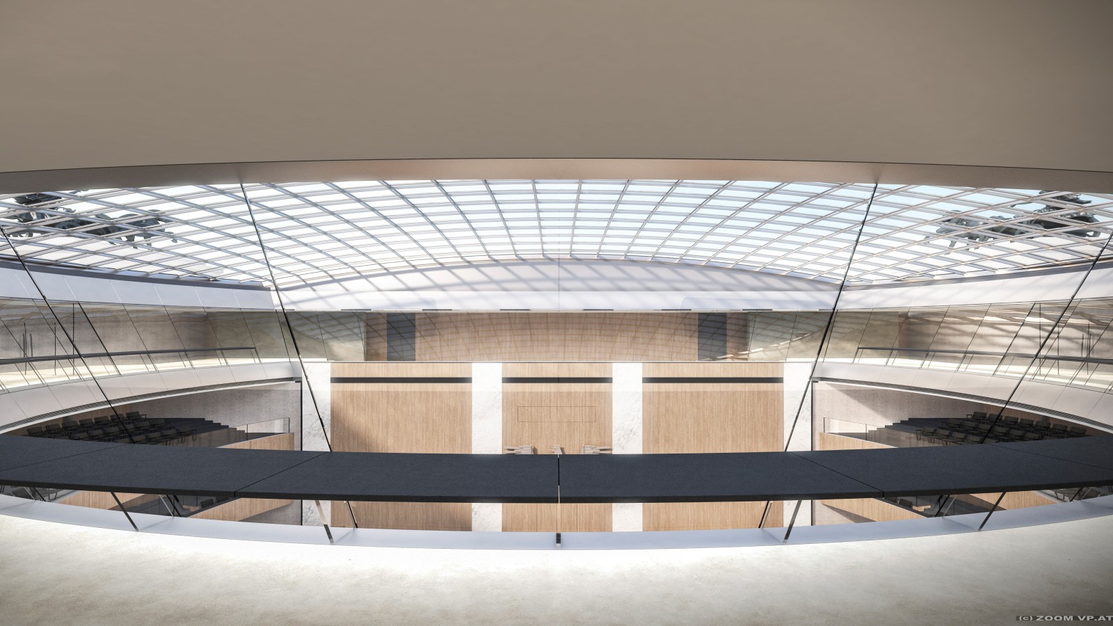 Gästepanorama mit Einblicke in den Nationalratssitzungssaal