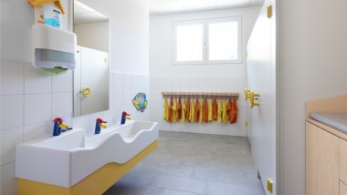 Badserie Geberit Bambini für kindgerechte Badgestaltung. ((c) Geberit