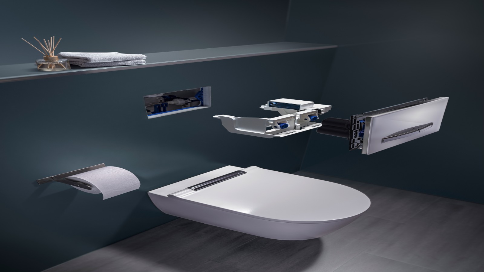 Das neue Geberit Hygienespülmodul Intervall kann in den Spülkasten eingebaut werden und ist deshalb von außen nicht sichtbar. Es ist mit den Geberit Betätigungsplatten Sigma01 bis Sigma60 und somit mit 1-Mengen- und 2-Mengen-Spülungen kompatibel. Foto: Geberit Das neue Geberit Hygienespülmodul Intervall kann in den Spülkasten eingebaut werden und ist deshalb von außen nicht sichtbar. Es ist mit den Geberit Betätigungsplatten Sigma01 bis Sigma60 und somit mit 1-Mengen- und 2-Mengen-Spülungen kompatibel. Foto: Geberit