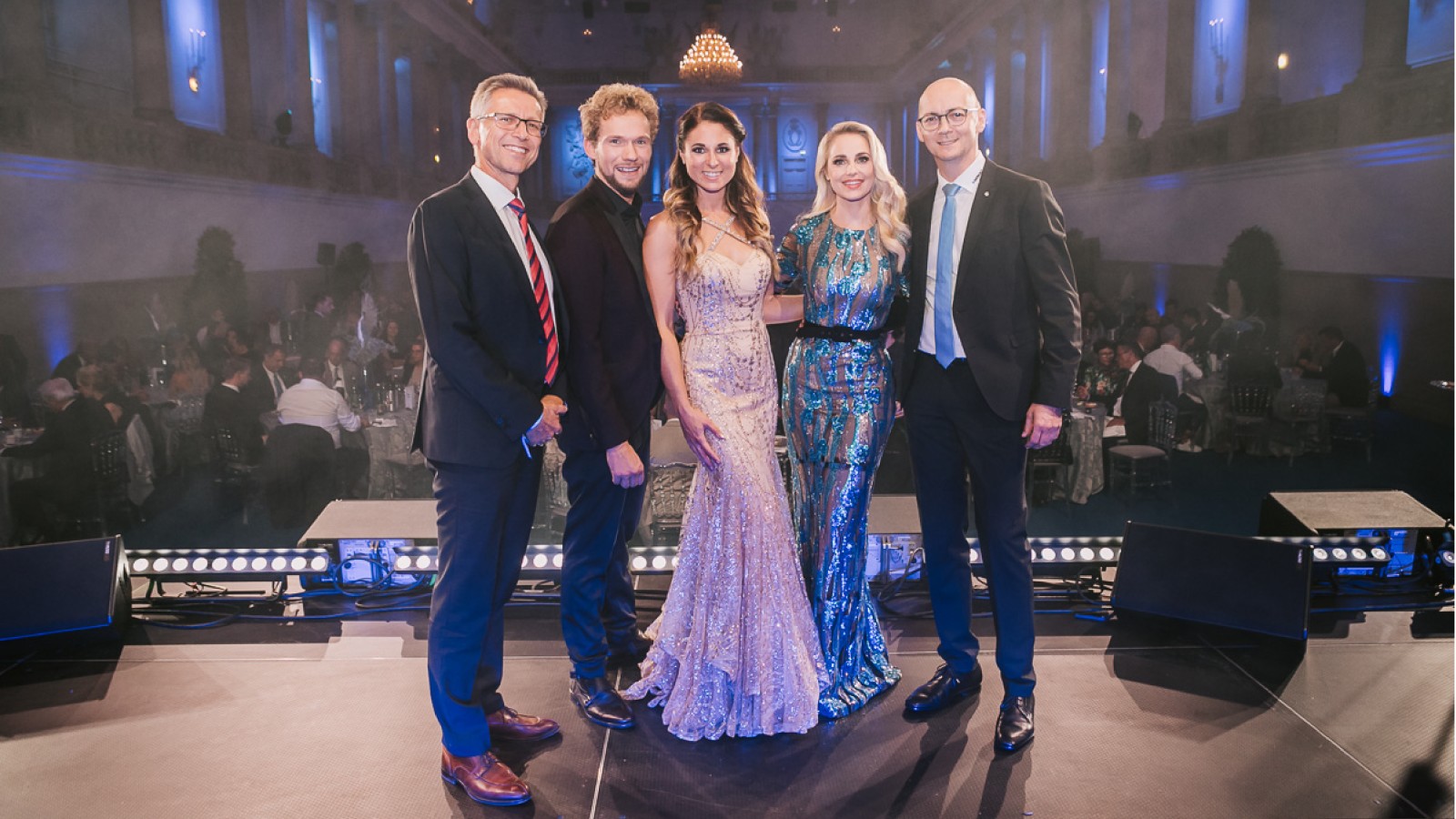 Geberit FlowFit Galaabend: Helmut Schwarzl, Tommy Ten, Amélie van Tass, Silvia Schneider und Guido Salentinig Geberit FlowFit Galaabend: Helmut Schwarzl, Tommy Ten, Amélie van Tass, Silvia Schneider und Guido Salentinig