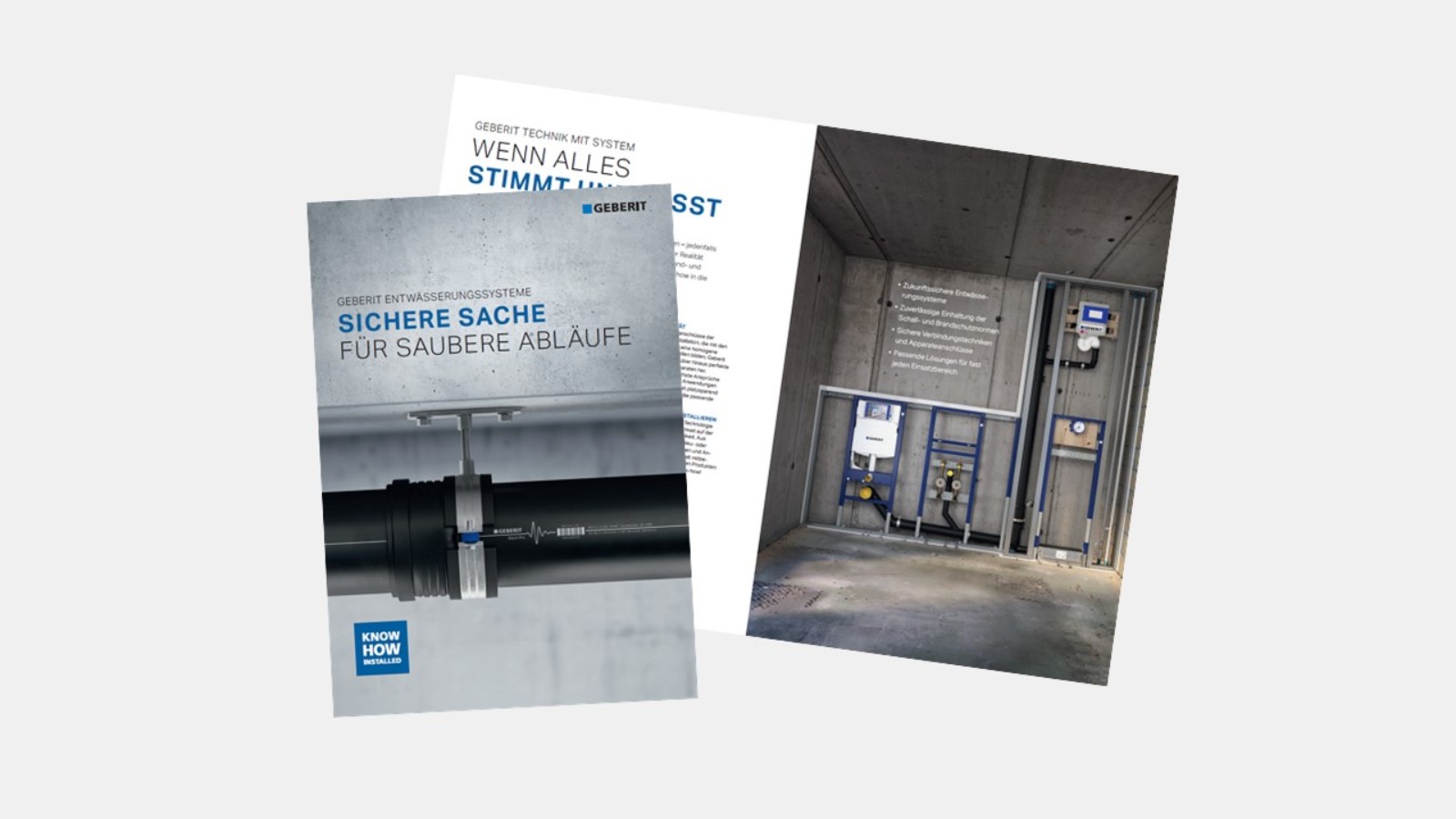 Geberit Unterlagen Entwässerungssysteme