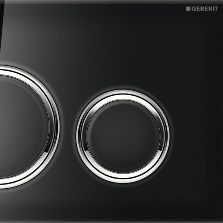 Geberit Betätigungsplatte Sigma21, Glas schwarz