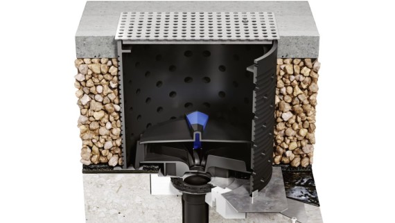 Geberit Pluvia mit Set „begehbar“ installiert Geberit Pluvia mit Set „begehbar“ installiert