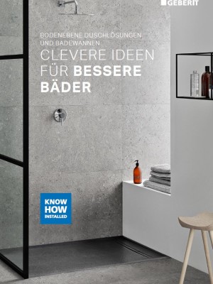 Geberit bodenebene Duschlösungen und Badewannen / Nr. 08007