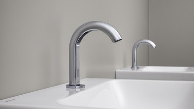 Geberit Piave Standarmatur für Waschbecken im runden Design in Chromstahl