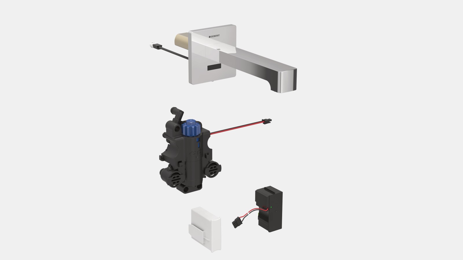 Geberit Brenta Wandarmatur mit autarker Stromversorgung Geberit Brenta Wandarmatur mit autarker Stromversorgung
