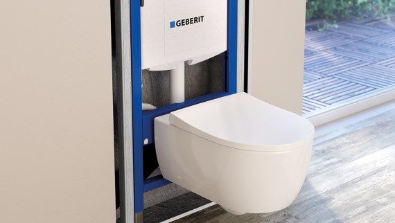 Geberit Unterputzspülkasten in der Wand Geberit Unterputzspülkasten in der Wand
