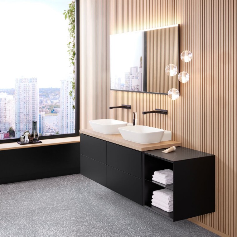 Geberit Option Plus Spiegel mit Geberit ONE Waschtisch und Waschtischunterschrank Geberit Option Plus Spiegel mit Geberit ONE Waschtisch und Waschtischunterschrank
