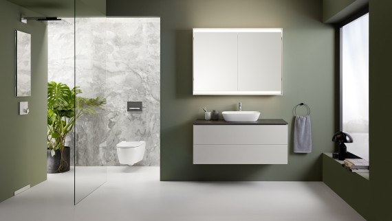 Geberit Badserie ONE mit AquaClean Sela