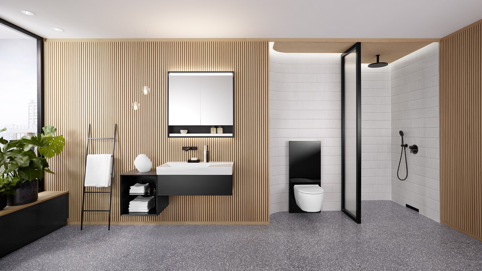 Badserie Geberit ONE mit Geberit Monolith Badserie Geberit ONE mit Geberit Monolith