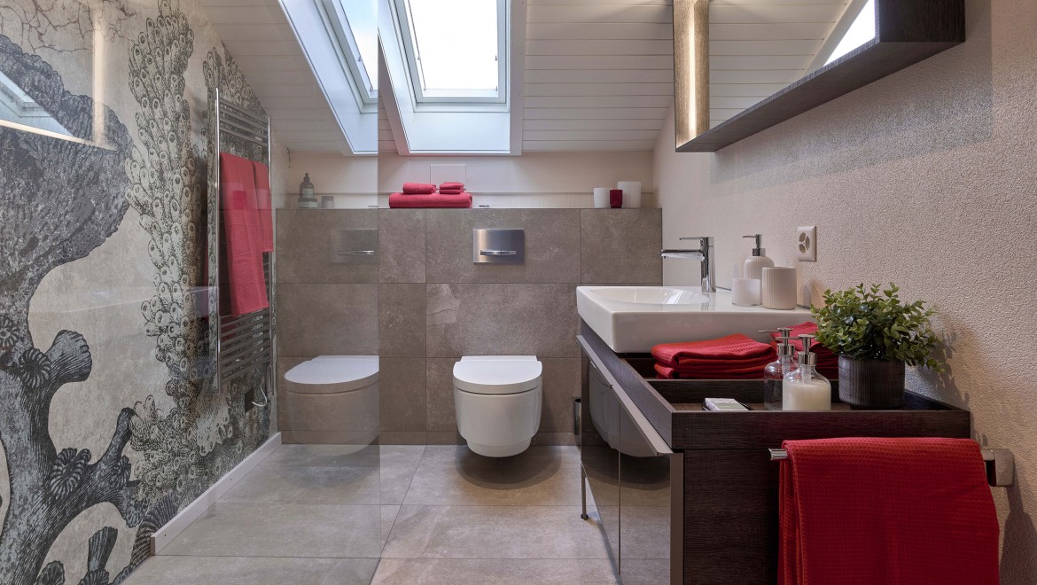 Das Badezimmer nach der Renovierung Das Badezimmer nach der Renovierung