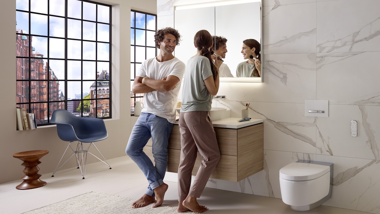 Geberit ONE Badezimmer mit AquaClean Mera. ((c) Geberit)