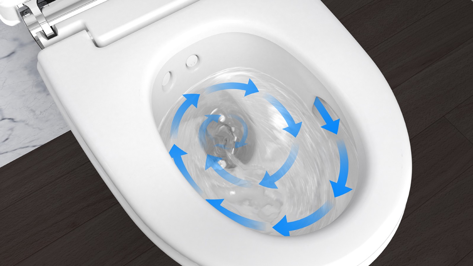 Geberit AquaClean TurboFlush-Spültechnik Geberit AquaClean TurboFlush-Spültechnik