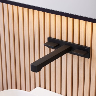 Geberit ONE Wandarmatur eckiges Design schwarz matt