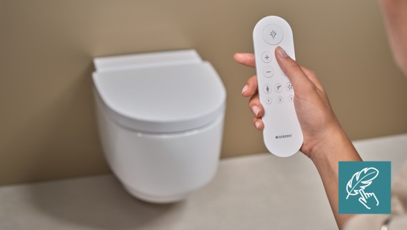 Geberit AquaClean Mera mit Fernbedienung Geberit AquaClean Mera mit Fernbedienung