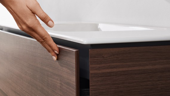 Geberit ONE Waschtisch mit platzsparendem System Geberit ONE Waschtisch mit platzsparendem System