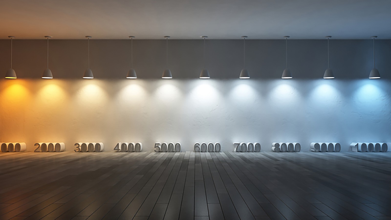 Illustration der Farbtemperatur mit unterschiedlichen Kelvin-Werten (© iStock.com/SuriyaKK)