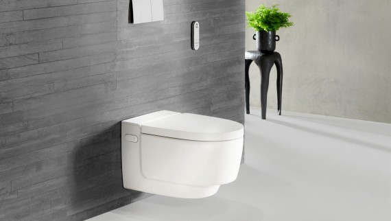 Geberit AquaClean Mera Weiss mit Fernbedienung Sigma 70