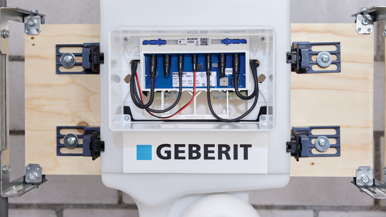 Die Geberit HS50 Hygienespülung wird direkt an das Gateway angeschlossen Die Geberit HS50 Hygienespülung wird direkt an das Gateway angeschlossen