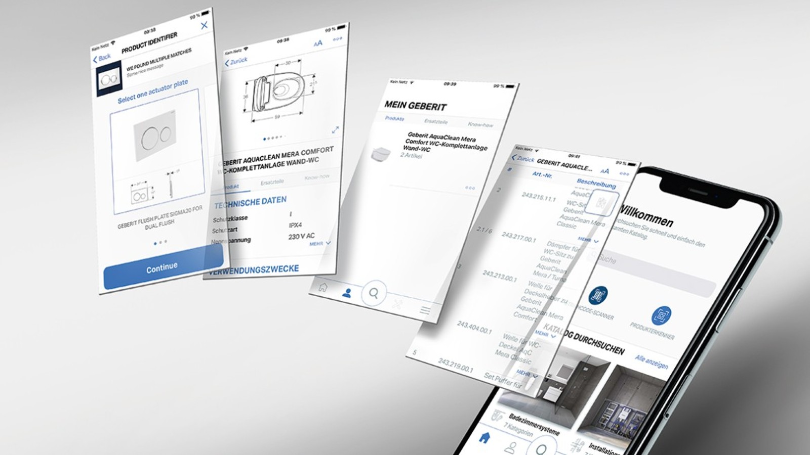 Mit Geberit Pro App Unterputzspülkasten erkennen und im Handumdrehen passende Ersatzteile bestellen. Mit Geberit Pro App Unterputzspülkasten erkennen und im Handumdrehen passende Ersatzteile bestellen.
