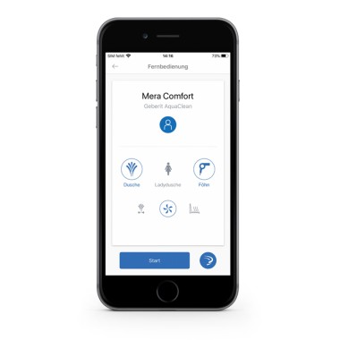 Geberit Home App zur Dusch-WC-Bedienung