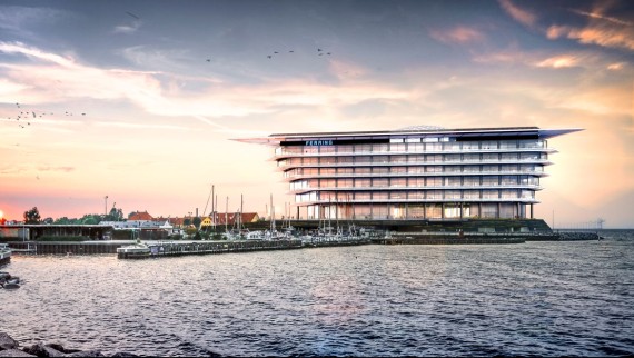 Eine Insel von schwebender Leichtigkeit: Der neue Hauptsitz des Pharmaunternehmens Ferring Pharmaceuticals in Kastrup, Dänemark. (c) Foster&Partners