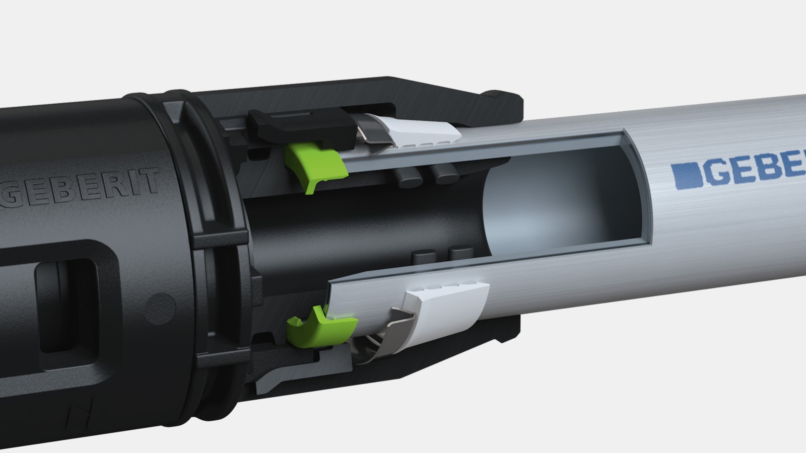 Geberit PushFit mit zwei Dichtringen Geberit PushFit mit zwei Dichtringen