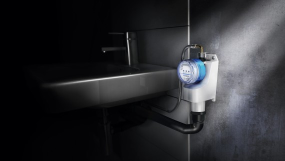 Geberit HS01 Hygienespülung bei einem nur unregelmässig genutzten Waschtisch (© Geberit) Geberit HS01 Hygienespülung bei einem nur unregelmässig genutzten Waschtisch (© Geberit)