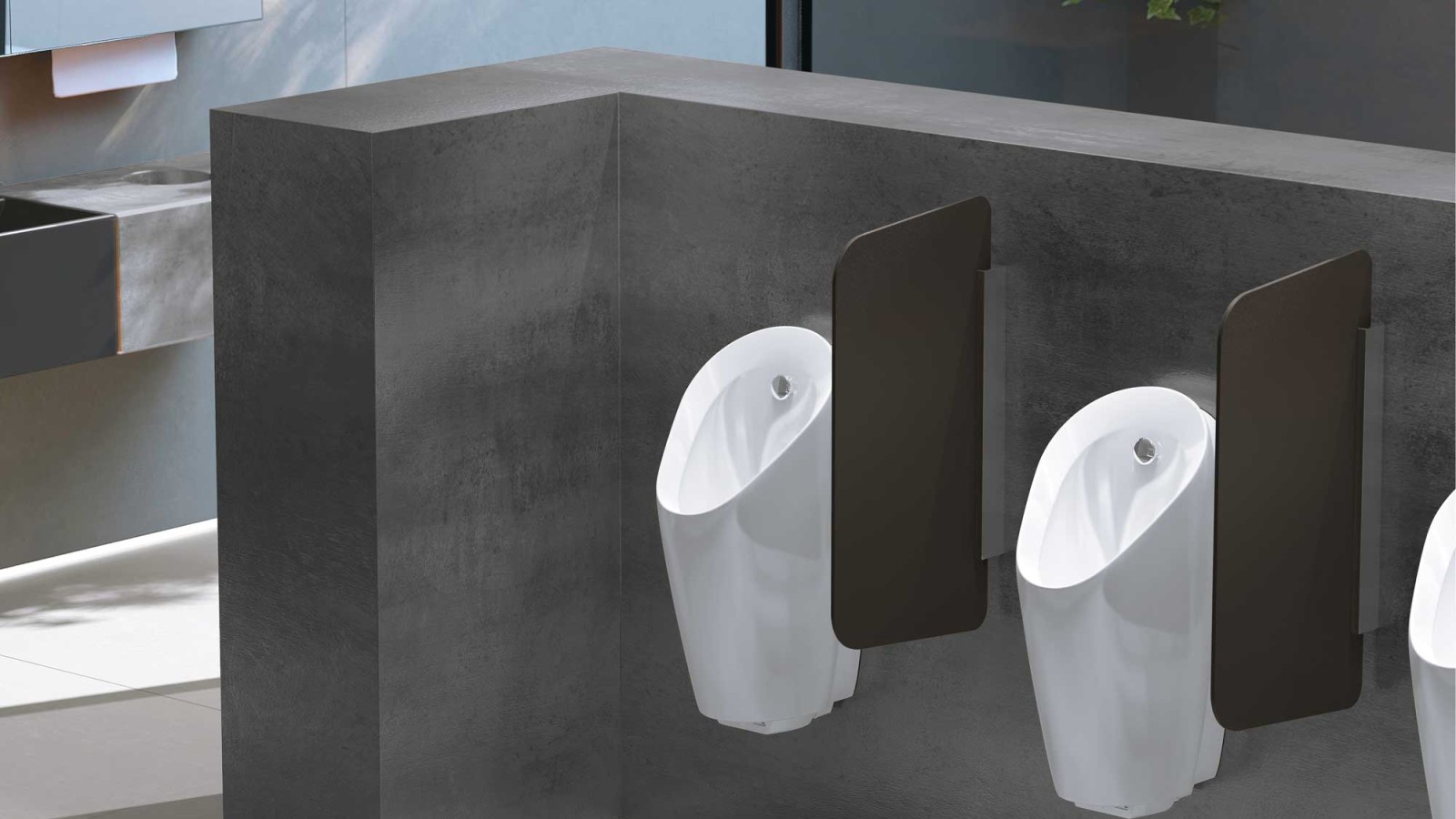 Geberit Urinal Preda in öffentlichem Sanitärraum Geberit Urinal Preda in öffentlichem Sanitärraum