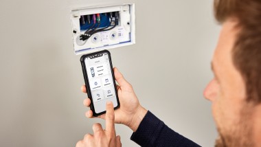 Einstellen der Geberit HS30 Hygienespülung im Unterputzspülkasten über die Geberit Control App