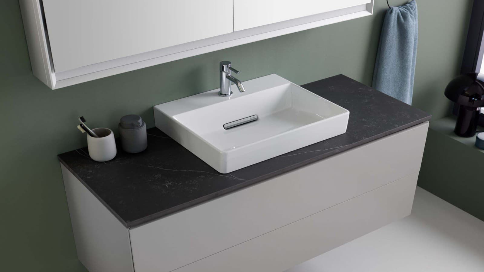 Geberit ONE Waschplatz. ((c) Geberit) Geberit ONE Waschplatz. ((c) Geberit)