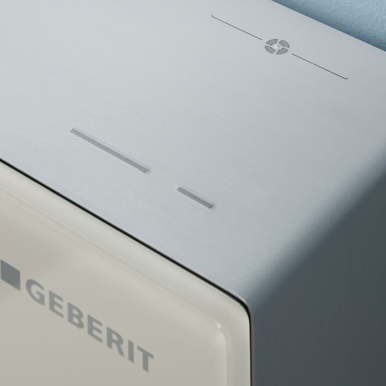 Geberit Monolith (sand) mit Soft-Touch-Spülauslösung Geberit Monolith (sand) mit Soft-Touch-Spülauslösung
