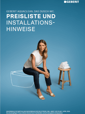 Geberit AquaClean Preisliste Endkunde / Nr. 03002 Geberit AquaClean Preisliste Endkunde / Nr. 03002