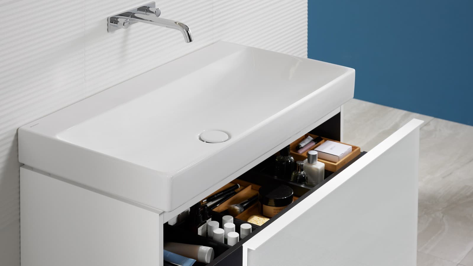 Geberit Mix & Match-Waschplatz mit Schubladeneinsatz Geberit Mix & Match-Waschplatz mit Schubladeneinsatz