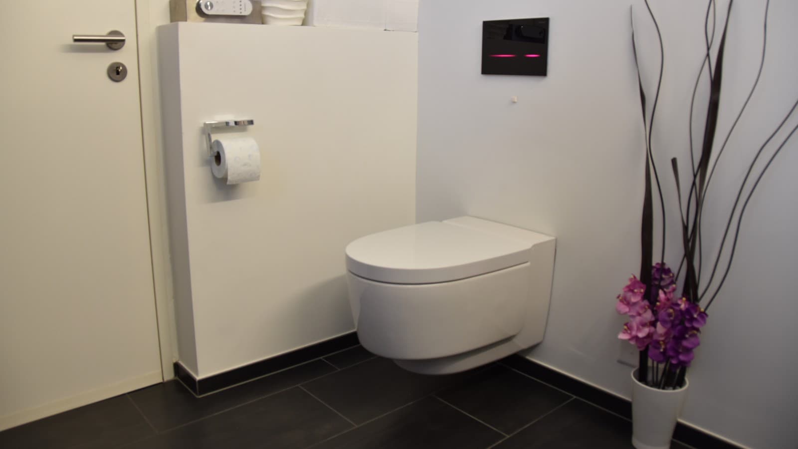 Badezimmer nach der Renovation mit verschiedenen Geberit Produkten Badezimmer nach der Renovation mit verschiedenen Geberit Produkten