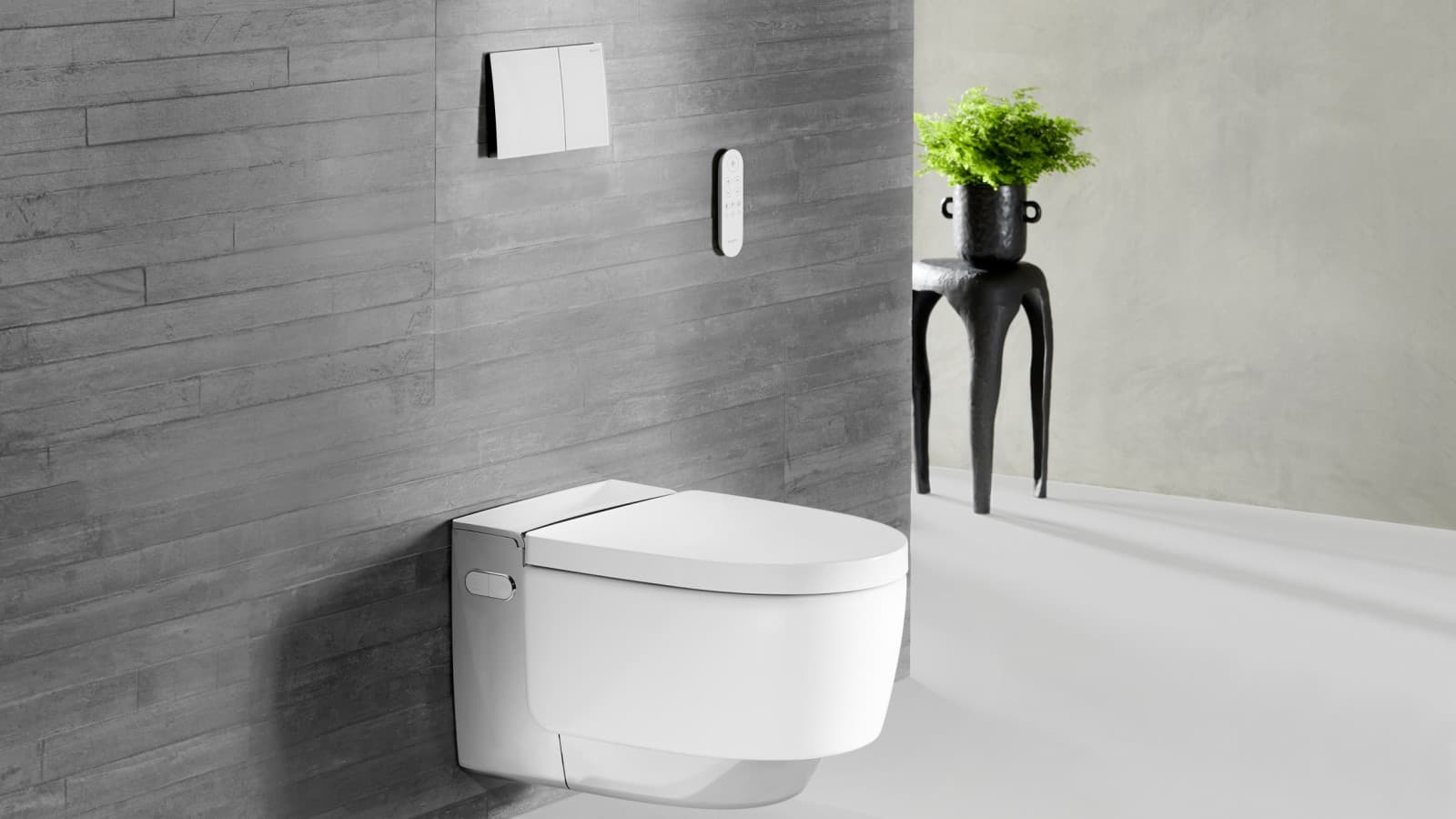 Geberit AquaClean Mera Comfort chrome mit Fernbedienung Sigma 70 Geberit AquaClean Mera Comfort chrome mit Fernbedienung Sigma 70