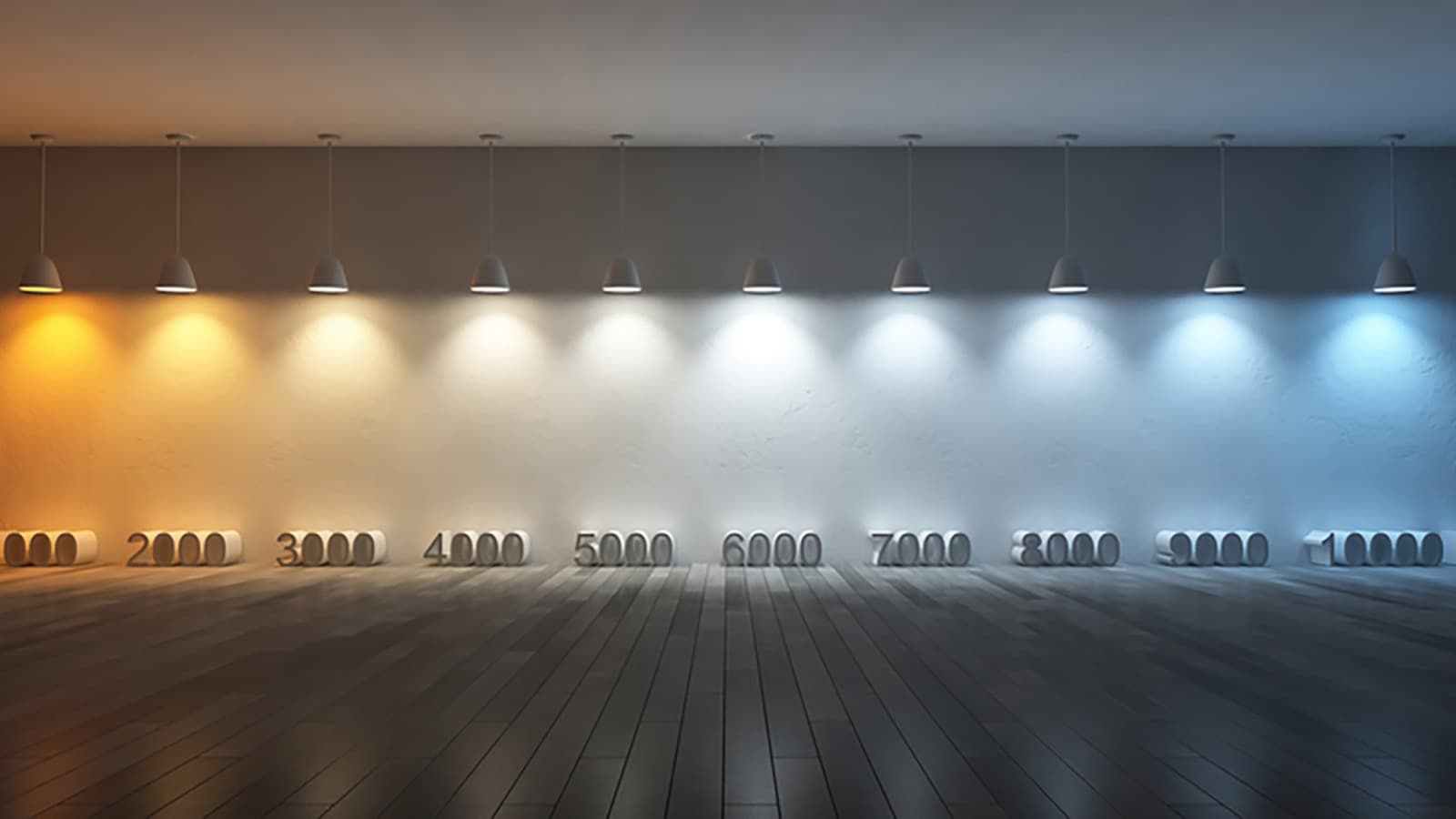 Illustration der Farbtemperatur mit unterschiedlichen Kelvin-Werten (© iStock.com/SuriyaKK) Illustration der Farbtemperatur mit unterschiedlichen Kelvin-Werten (© iStock.com/SuriyaKK)