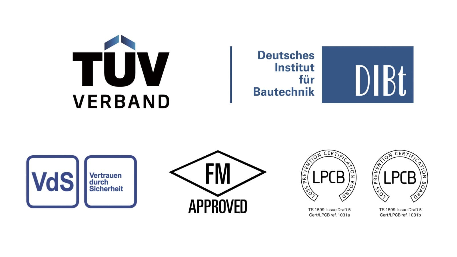 Verschiedene Zulassungen im Industrieberreich
