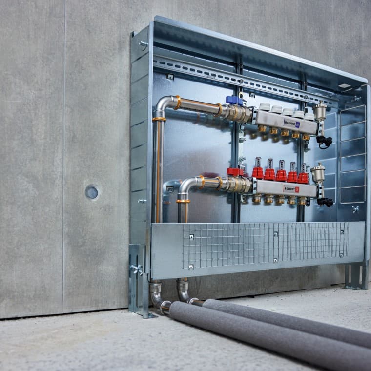 In der Haustechnik für Heizungsleitungen im Fussbodenbereich, zu Heizkörpern und Radiatoren In der Haustechnik für Heizungsleitungen im Fussbodenbereich, zu Heizkörpern und Radiatoren