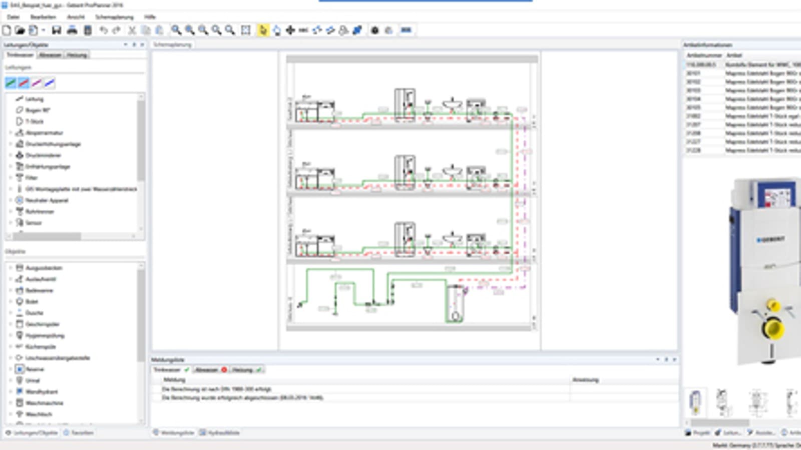Schemaplanung im Geberit ProPlanner Schemaplanung im Geberit ProPlanner